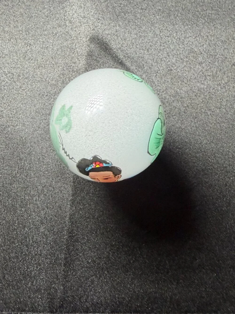 Vtg Chinese Hand-Painted Reverse Inside Glass Egg Geisha Lady Wooden Stand EUC